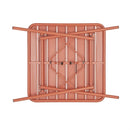 Bolero Terracotta Square Slatted Steel Table - 700mm CK064