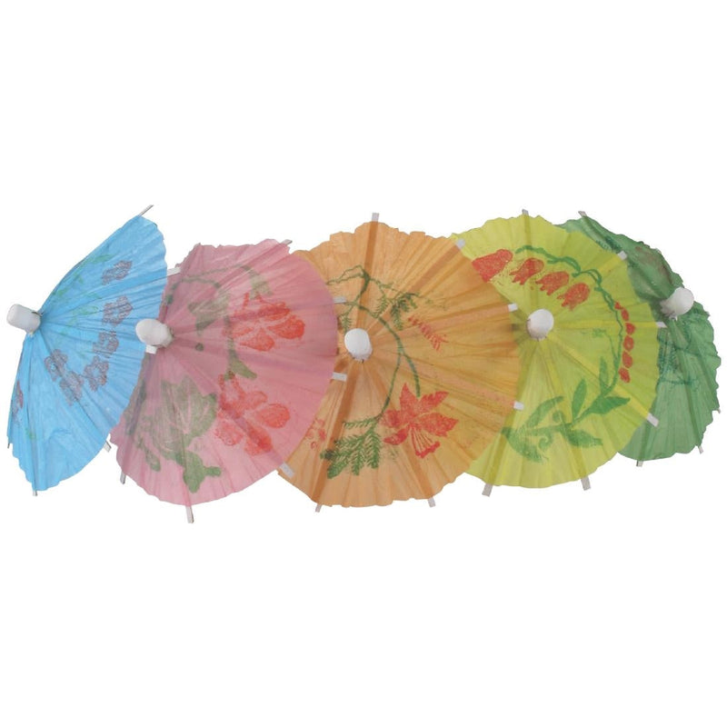 Fiesta Recyclable Paper Umbrellas Mixed Colours Pack of 144 CL443
