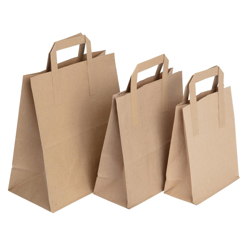 Fiesta Compostable Recycled Brown Paper Carrier Bags Large (Pack of 250) CF592