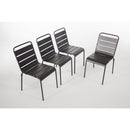 Bolero Slatted Steel Side Chairs Grey (Pack of 4) CS727