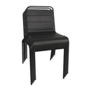 Bolero Black Slatted Steel Side Chairs (Pack of 4) CS728