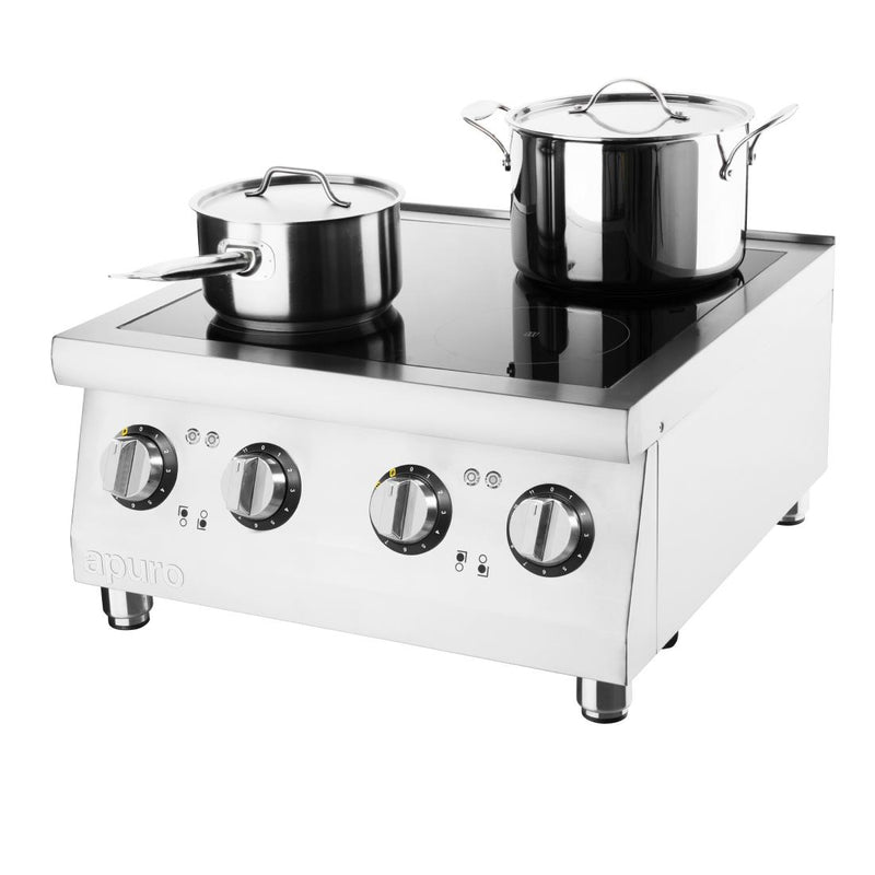 Apuro 4 Zone Induction Hob 2 x 3kW CU558-A