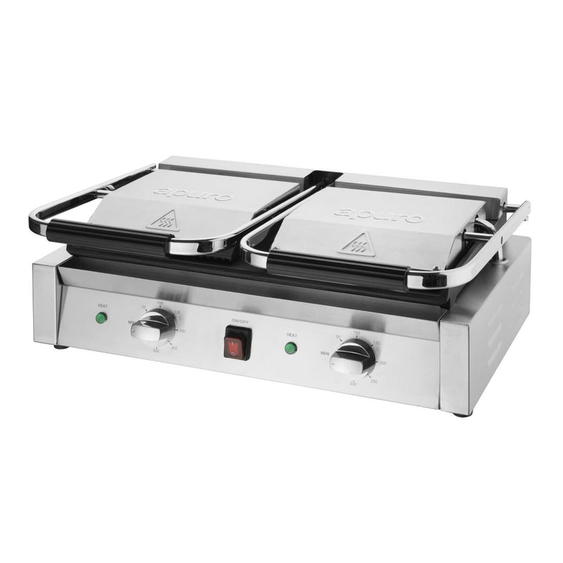 Apuro Bistro Double Ribbed Contact Grill CU604-A