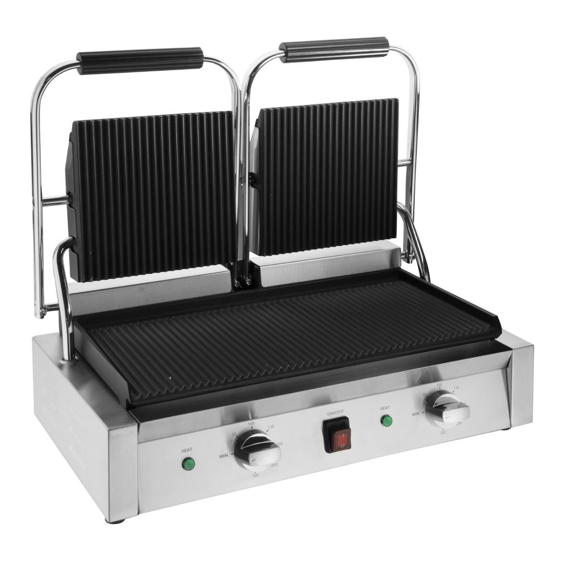 Apuro Bistro Double Ribbed Contact Grill CU604-A