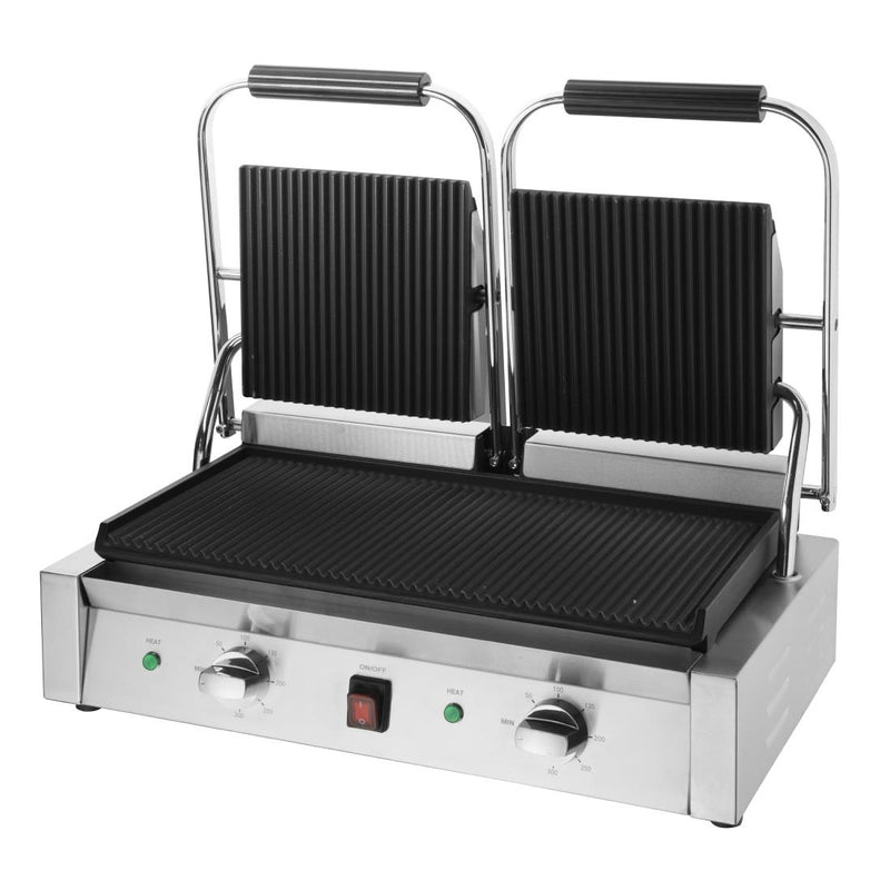 Apuro Bistro Double Ribbed Contact Grill CU604-A