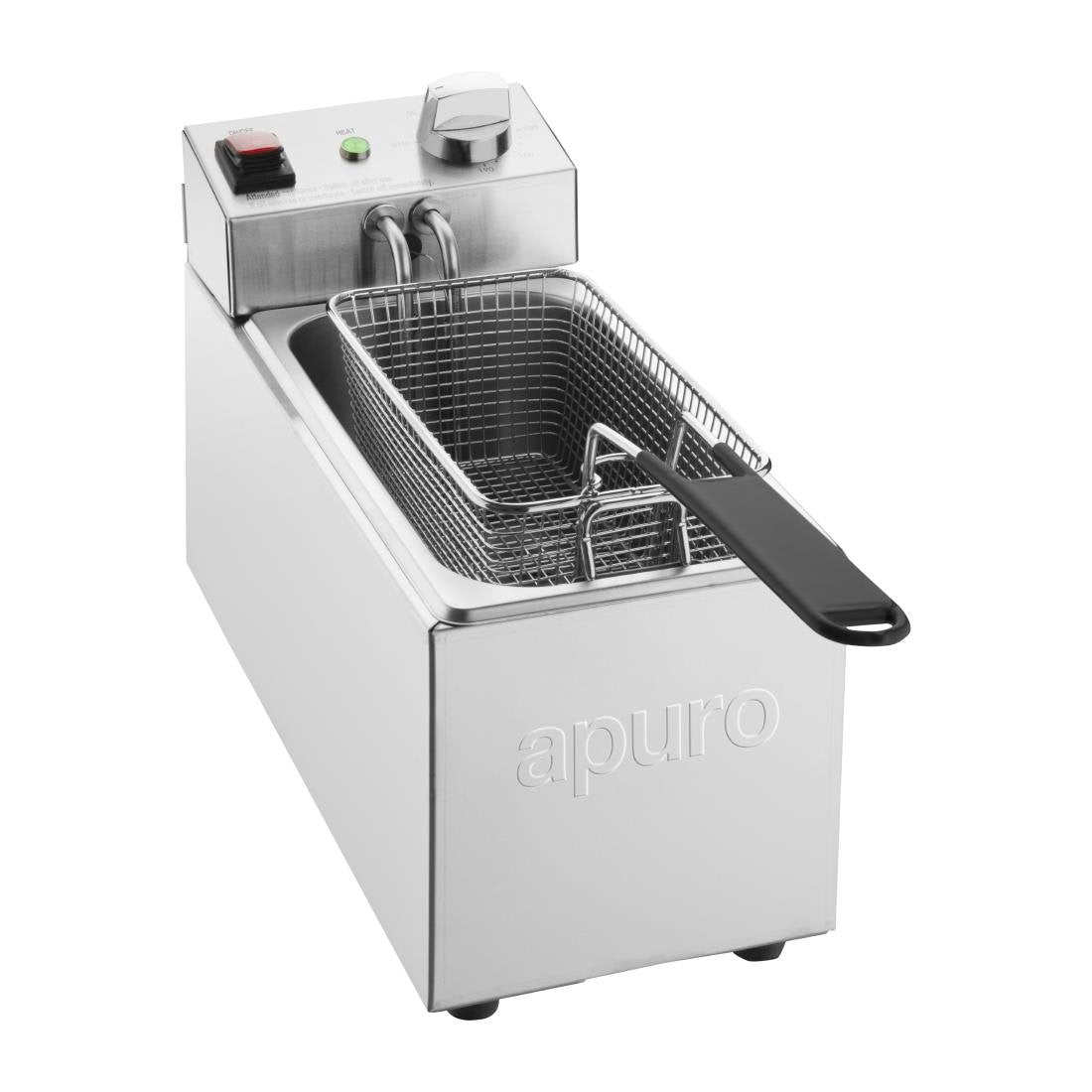 Apuro Single Tank Single Basket 3Ltr Countertop Fryer 2kW CU614-A