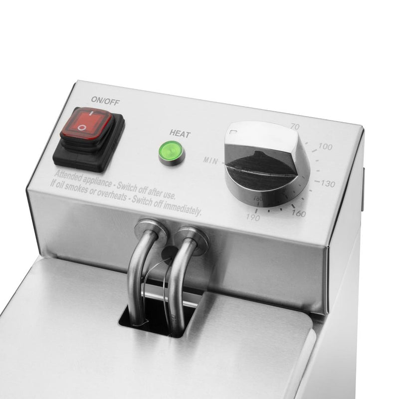 Apuro Single Tank Single Basket 3Ltr Countertop Fryer 2kW CU614-A
