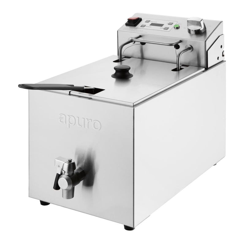 Apuro Single Tank Electric Fryer with Timer 8Ltr CU620-A