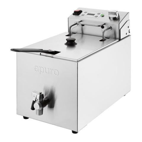 Apuro Single Tank Electric Fryer with Timer 8Ltr CU620-A
