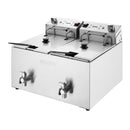 Apuro Twin Tank Electric Fryer with Timer 2x8Ltr CU621-A