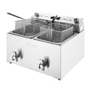 Apuro Twin Tank Electric Fryer with Timer 2x8Ltr CU621-A