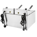 Apuro Twin Tank Electric Fryer with Timer 2x8Ltr CU621-A