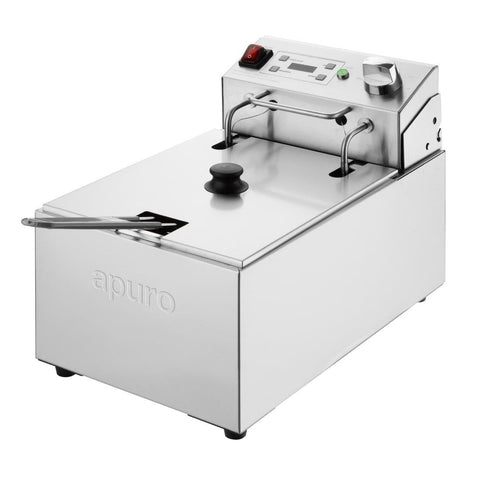 Apuro Single Electric Fryer with Timer 5Ltr CU622-A