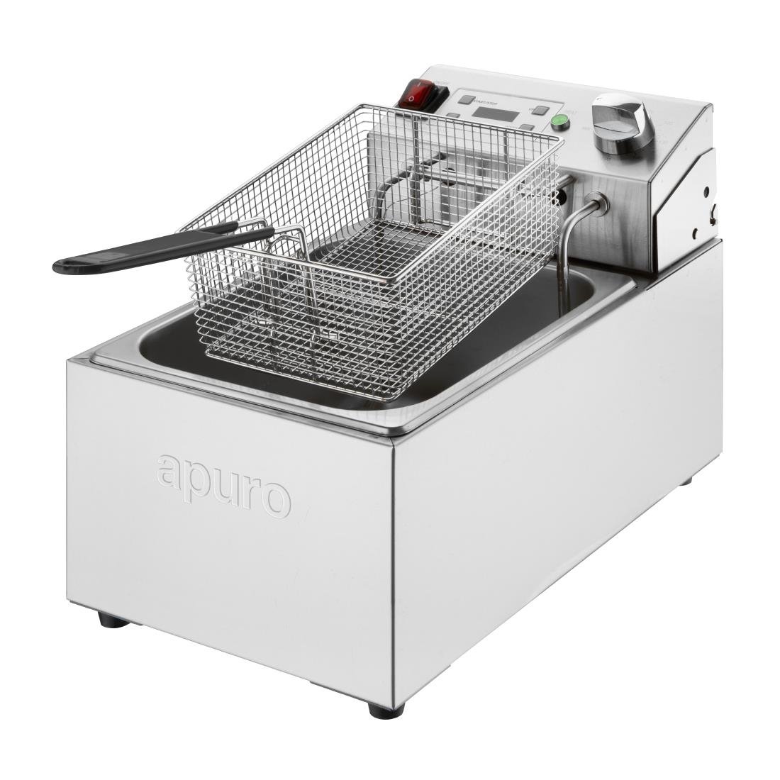 Apuro Single Electric Fryer with Timer 5Ltr CU622-A
