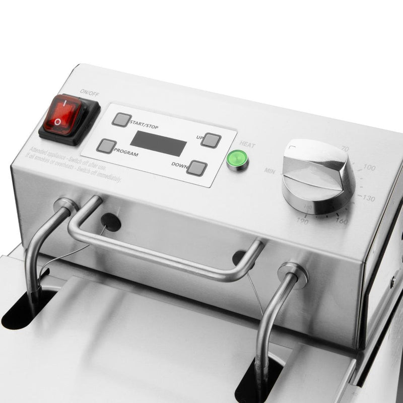 Apuro Single Electric Fryer with Timer 5Ltr CU622-A
