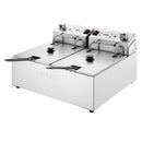 Apuro Double Electric Fryer with Timer 2x5Ltr CU624-A