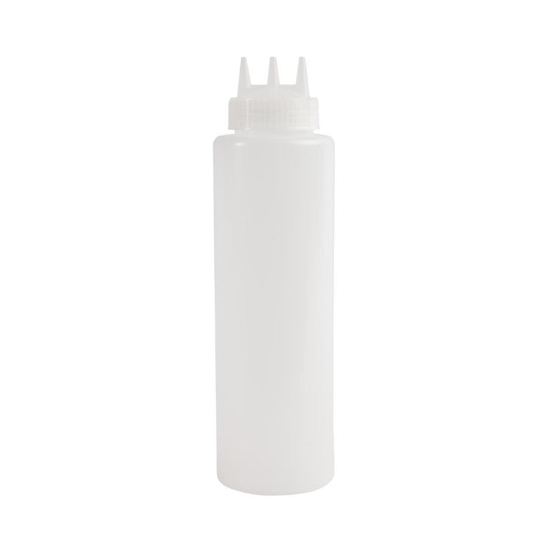 Vogue Clear 3 Nozzle Squeeze Bottle 1Ltr CW726