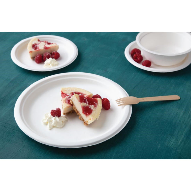 Fiesta Compostable Bagasse Plates Round 260mm (Pack of 50) CW904