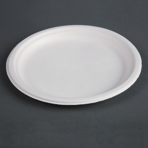 Fiesta Compostable Bagasse Plates Round 260mm (Pack of 50) CW904