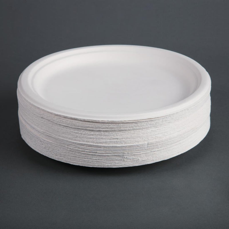 Fiesta Compostable Bagasse Plates Round 260mm (Pack of 50) CW904