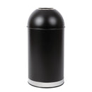 Bolero Stainless Steel Open Lid Bullet Bin Black 40 Litre CW954