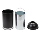 Bolero Stainless Steel Open Lid Bullet Bin Black 40 Litre CW954