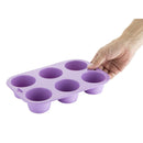 Hygiplas Flexible Silicone Six Hole Purple Muffin Pan CX047