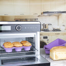 Hygiplas Flexible Silicone Six Hole Purple Muffin Pan CX047