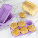 Hygiplas Flexible Silicone Six Hole Purple Muffin Pan CX047
