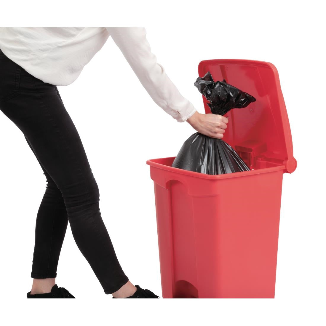 Jantex Kitchen Pedal Bin Red 45Ltr DC708
