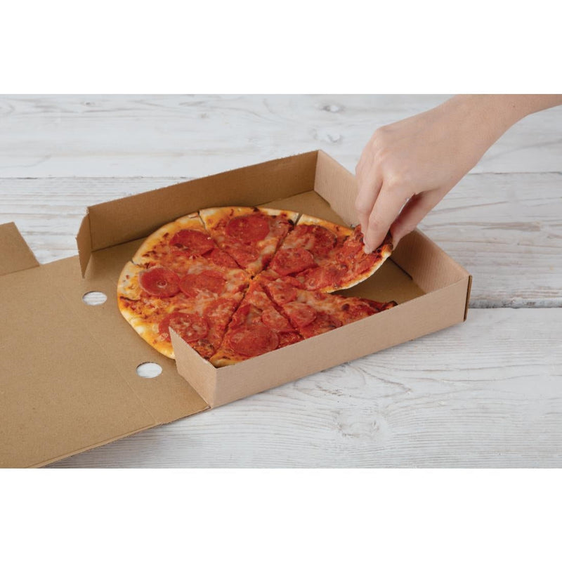 Fiesta Compostable Plain Pizza Pack Boxes 228mm (Pack of 100) DC723