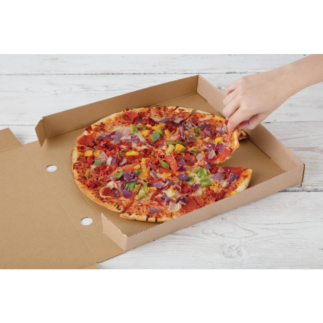 Fiesta Compostable Plain Pizza Pack Boxes 355mm (Pack of 50) DC725