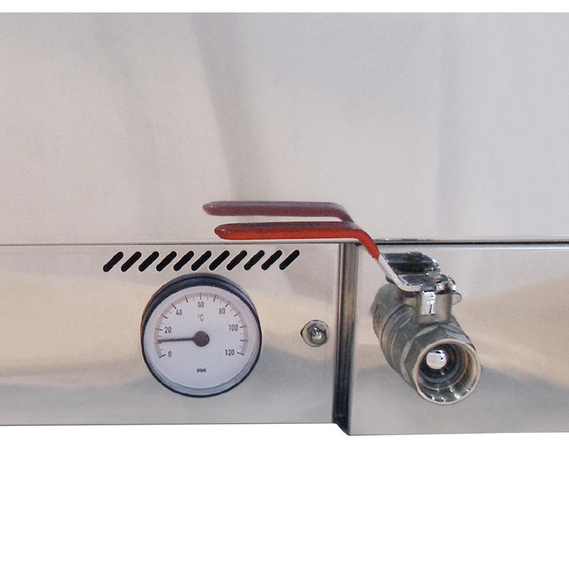 Roband Food Bar E14 Single Row Straight Glass with 4x1/2Size 65mm Pans DD111