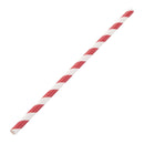 Fiesta Compostable Paper Straws Red & White Stripe 6mm (Pack of 250) DE927