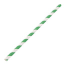 Fiesta Compostable Paper Straws Green Stripes (Pack of 250) DE928