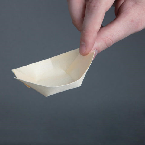Fiesta Compostable Biodegradable Wooden Boats 80mm DK383