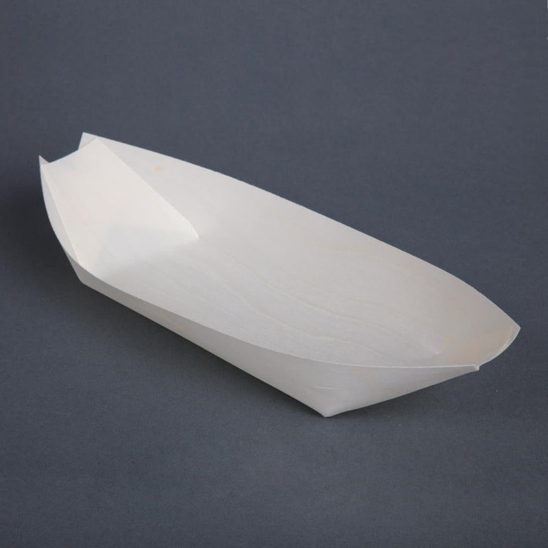 Fiesta Compostable Biodegradable Wooden Boats 250mm DK386