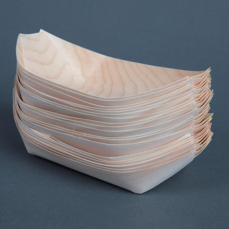Fiesta Compostable Biodegradable Wooden Boats 190mm DK387