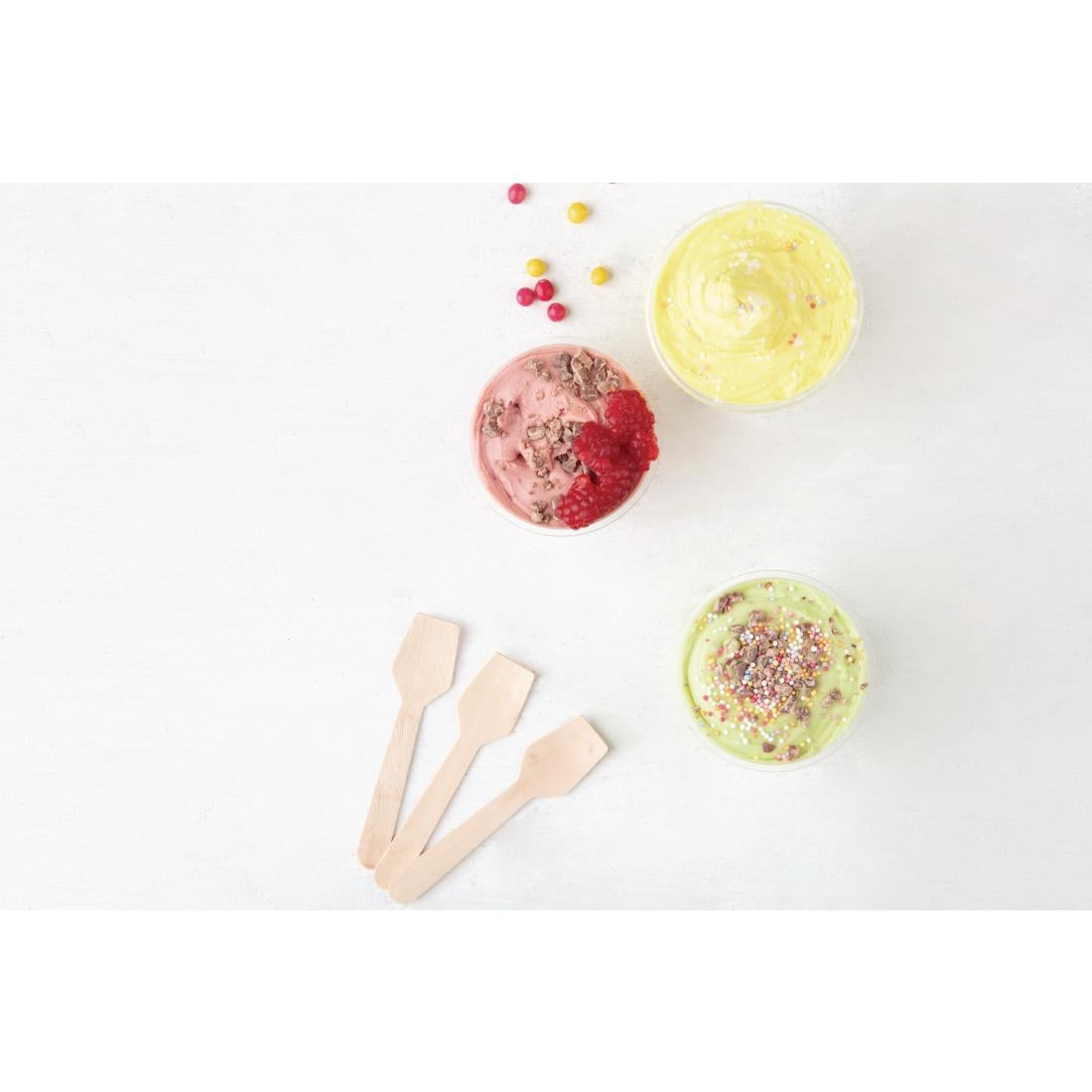 Fiesta Compostable Wooden Ice Cream Spoons (Pack of 100) DK399