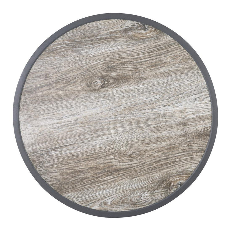 Bolero Fibre Glass Round Table Top Wood Effect 580mm DL486