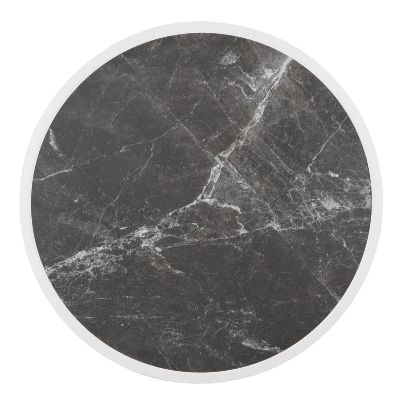 Bolero Fibre Glass Round Table Top Dark Granite Effect 580mm DL487