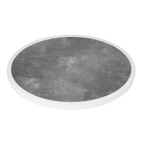Bolero Fibre Glass Round Table Top Dark Stone Effect 580mm DL488