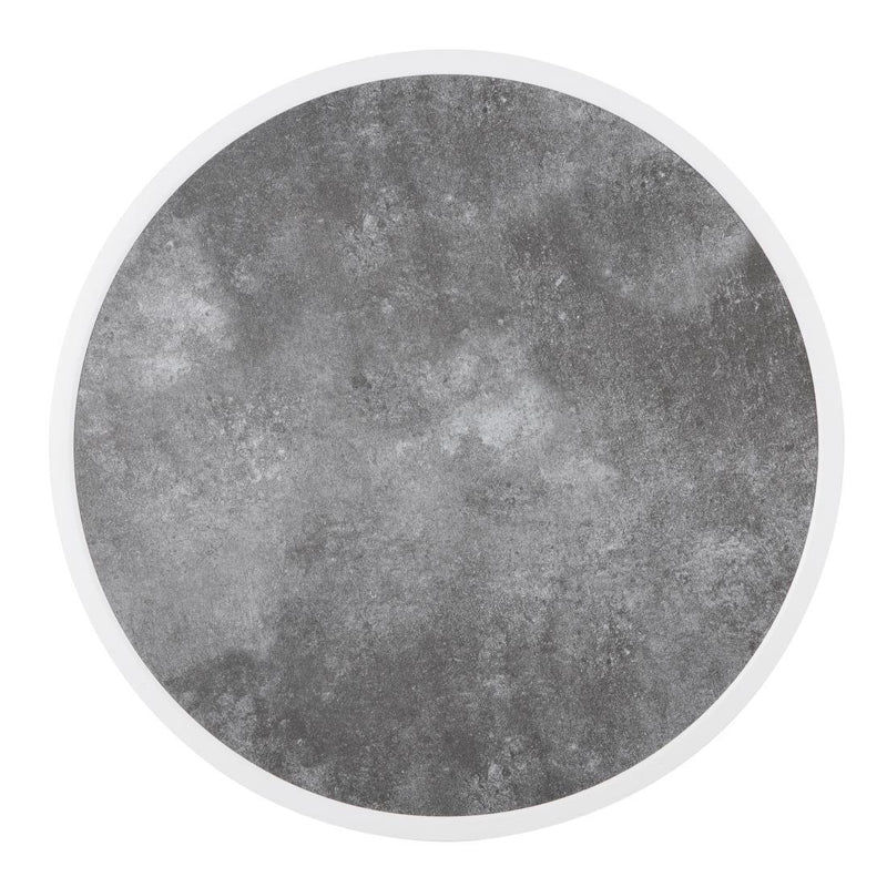 Bolero Fibre Glass Round Table Top Dark Stone Effect 580mm DL488