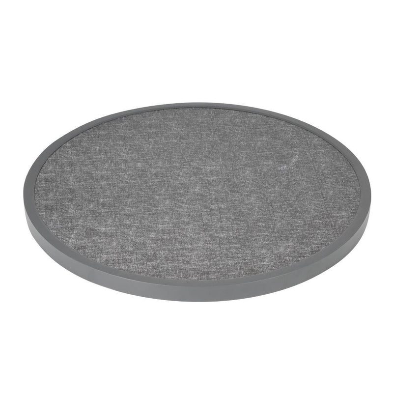 Bolero Fibre Glass Round Table Top Brushed Black 580mm DL489