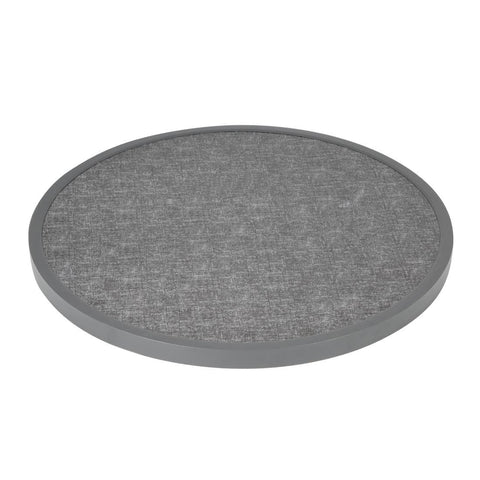 Bolero Fibre Glass Round Table Top Brushed Black 580mm DL489