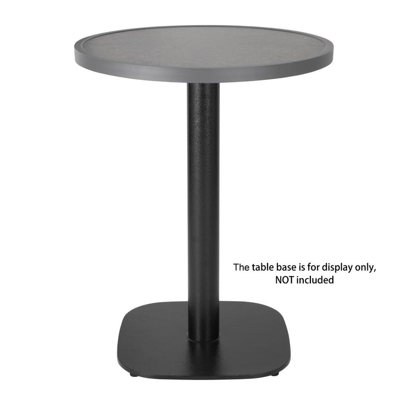 Bolero Fibre Glass Round Table Top Brushed Black 580mm DL489