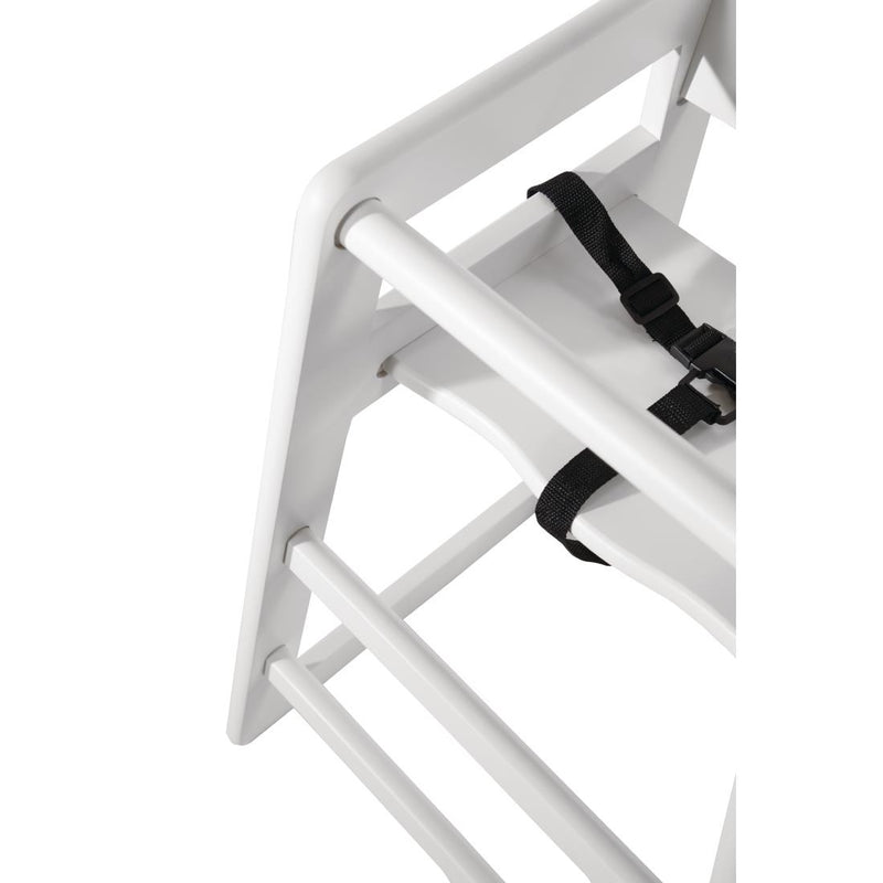 Bolero Wooden High Chair Antique White Finish DL833