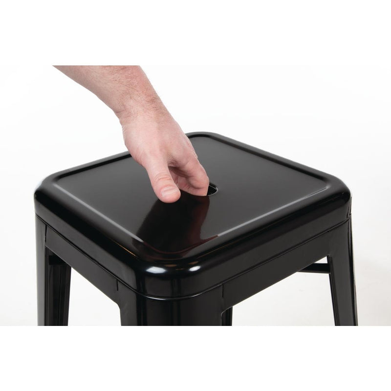Bolero High Metal Bar Stools Black (Pack of 4) DL881