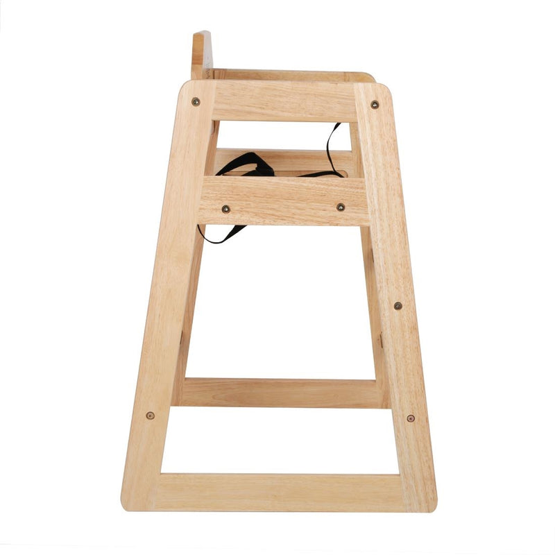 Bolero Wooden High Chair Natural Finish DL900