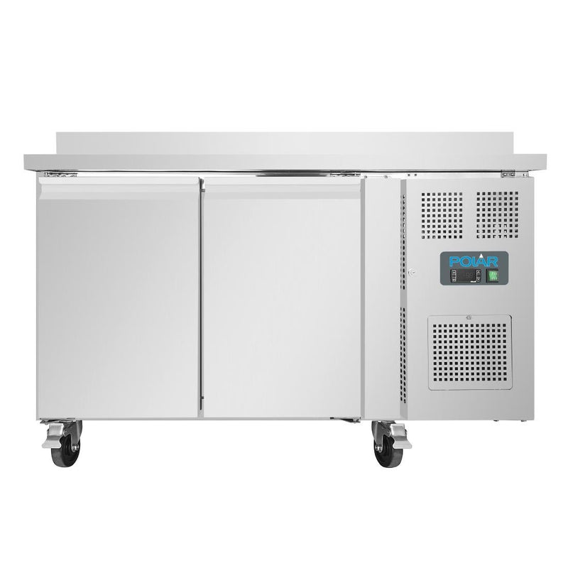Polar U-Series Double Door Counter Fridge with Upstand 282Ltr UA064-A